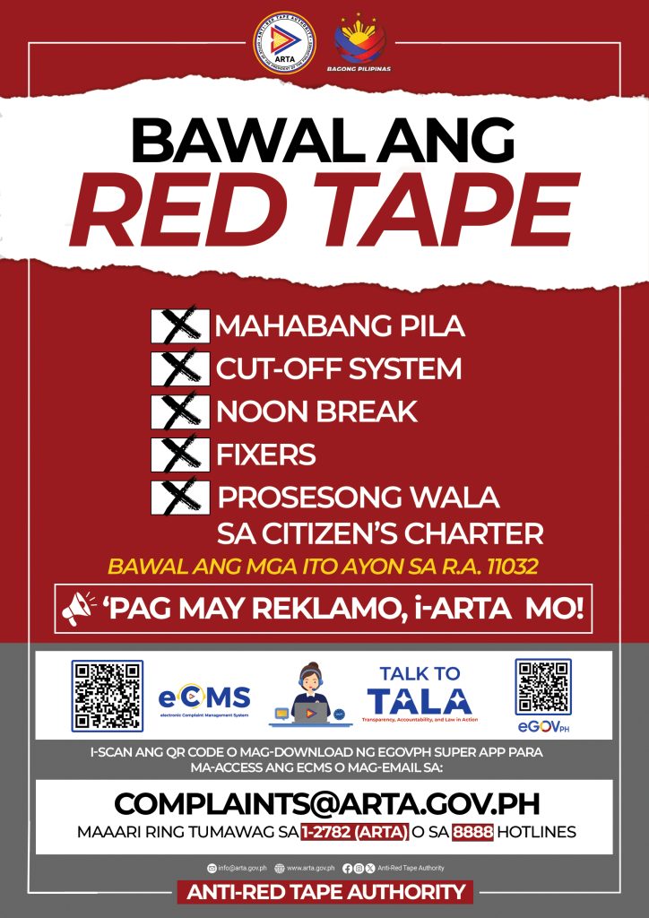 BAWAL ANG RED TAPE (A1 - 23.4 x 33.1 inches)